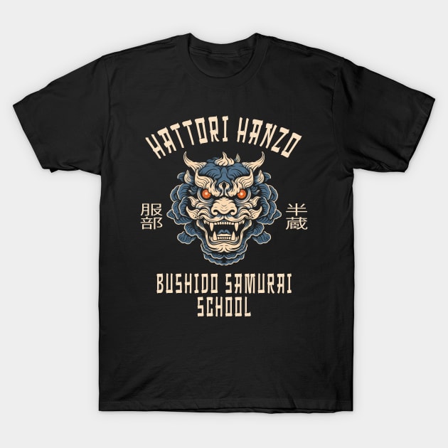 Hattori Hanzo Bushido Samurai School T-Shirt by Tshirt Samurai